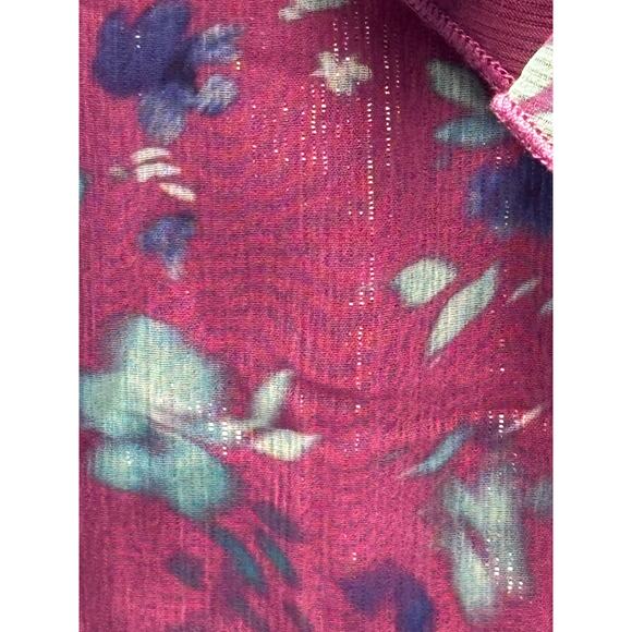 French Connection Aden Bai Floral Ruffle Peplum Tank Blouse Sz 4 Purple Feminine - Picture 3 of 5